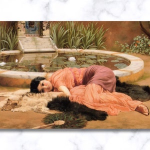Dolce Far Niente Canvas Wall Art: John William Godward Woman Painting