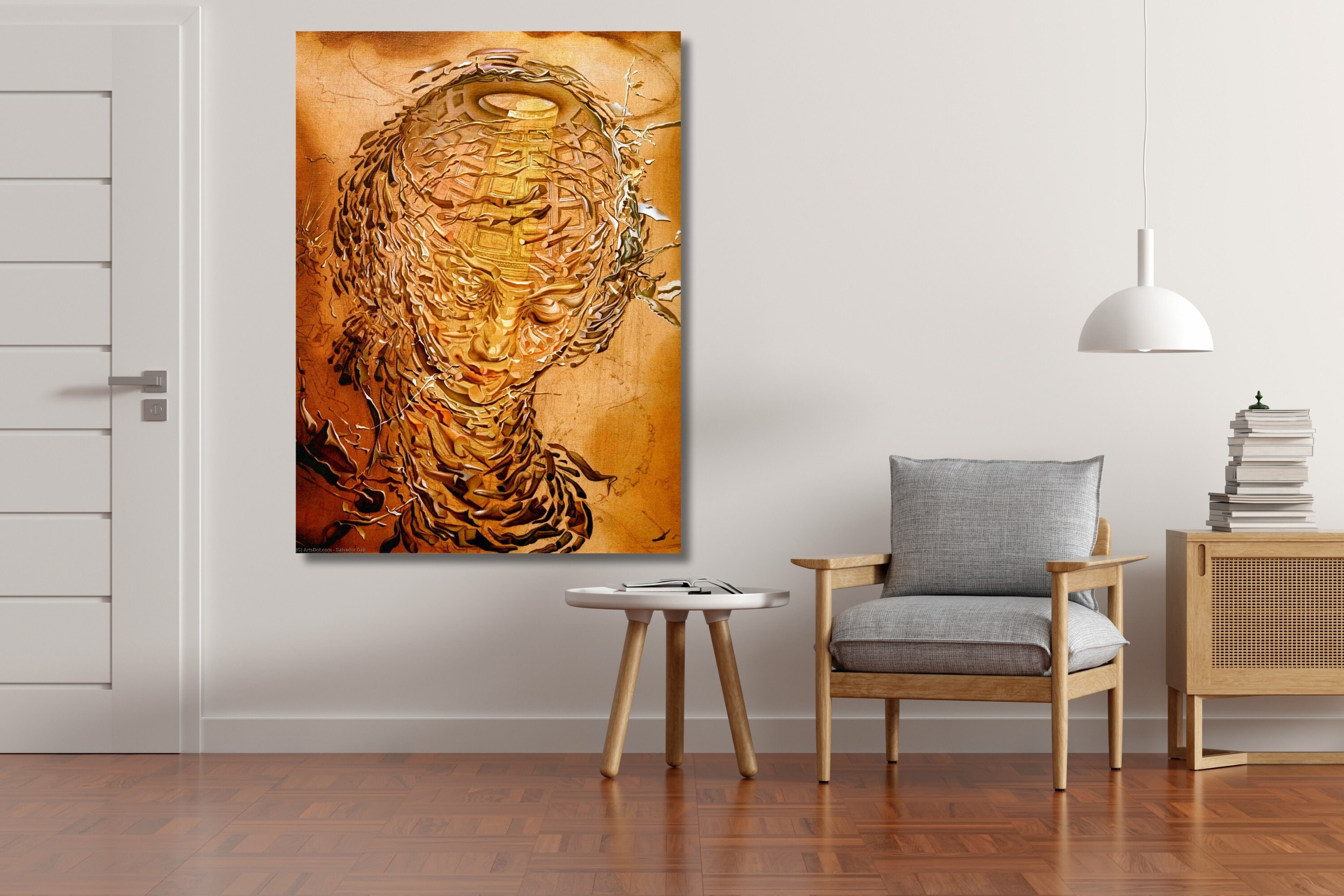 Raphael Head Exploding Salvador Dali Raphaelesque Head Exploding Print: Surrealist Golden Wall ...