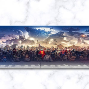 Superhero Movie Character Panorama Canvas Wall Art