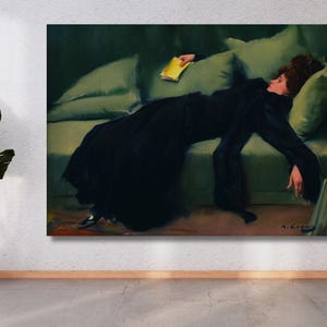 A Decadent Young Woman After the Dance by Ramon Casas, Home Decor, Canvas Poster Wall Art