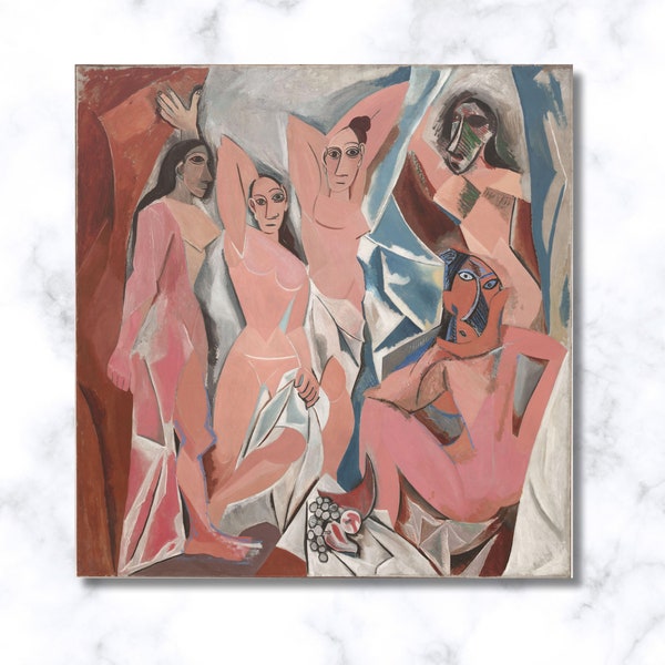 Les Demoiselles d'Avignon, Pablo Picasso, Wall Art Print, D Avignon Art Print, Pablo, Canvas Wall Art, reproduction Decor,Avignon girls