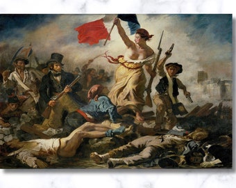 Liberty Leading the People Print: French Revolution Art by Delacroix