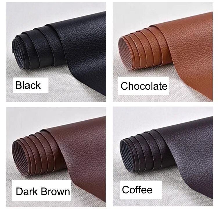 Self Adhesive Leather Fabric, Faux Leather Sheets Fabric, Sticky