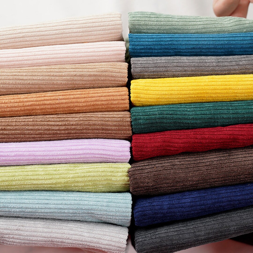 8 Wale Corduroy Fabric Polyester Cotton Blend Corduroy Etsy