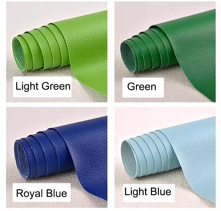 Self Adhesive Leather Fabric, Faux Leather Sheets Fabric, Sticky