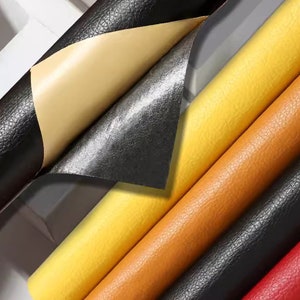 Self-adhesive Leather Fabric, Faux Leather Fabric, Leather Repair Patch,  Artificial Sheets Fabric, by the Half Yard 