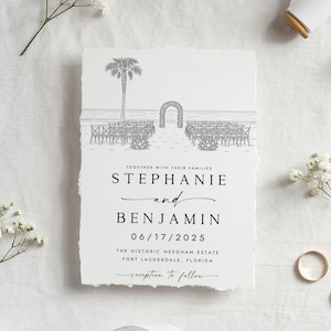 Benutzerdefinierte Hochzeit Ort Illustration: Canva Vorlage (Digitaler Download)