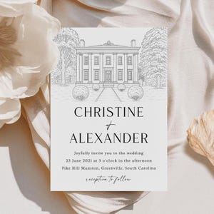 Benutzerdefinierte Hochzeit Ort Illustration: Canva Vorlage (Digitaler Download)