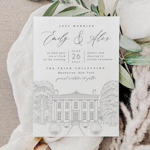 Benutzerdefinierte Hochzeit Ort Illustration: Canva Vorlage (Digitaler Download)