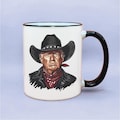 Trump 2024 President Cowboy Outlaw Flag Coffee Mug, Patriotic Trump Vance 2024 Coffee Cup, Christmas Gift for Trump Supporter, Election