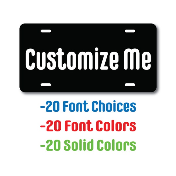 Custom Text License Plate, Custom License Plates, Design Your Own License Plate, Custom Car Tags, Custom Name Car License Plates, Garage