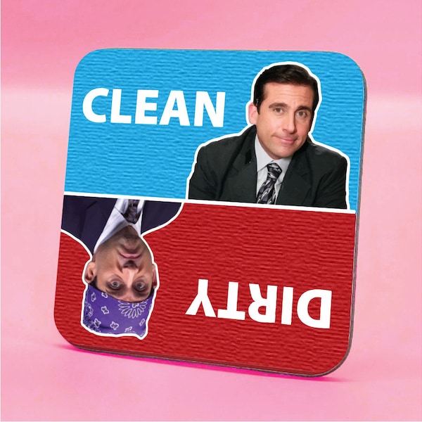 Michael Scott Clean Dirty Dishwasher Magnet, Funny Clean Dirty Dishwasher Magnet, Housewarming Gift, House Gift Idea, The Office Fan Gifts