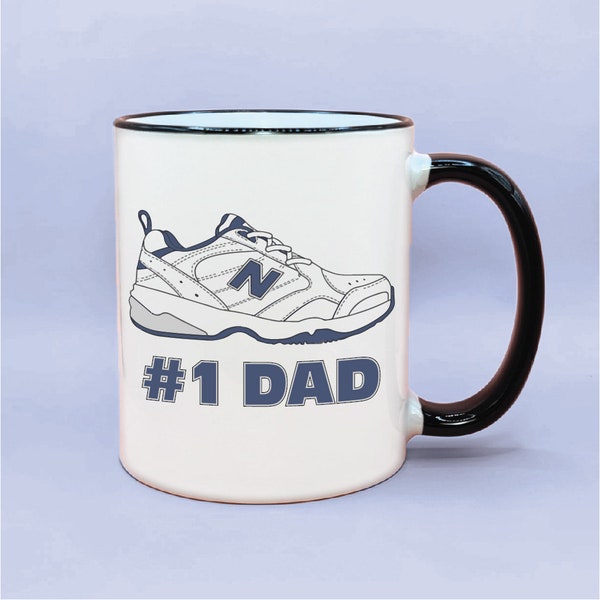 New Balance #1 Dad Coffee Mug, Funny Dad Mug, Funny Dad Gift Idea, New Balance Shoe Gifting Ideas, New Dad Gift, Grandpa Cups, Dad Cup
