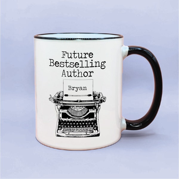 Future Bestselling Author Personalized Coffee Mug, Custom Name Author Gifts, Personalized Aspiring Author Gift Ideas, Author Coffee Cup Gift