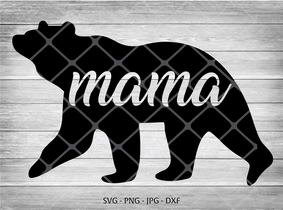 Mama Bear Silhouette SVG PNG Digital File | Digital Download | Cut File ...