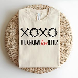 Camiseta con la carta de amor original XOXO, camiseta cristiana de San Valentín, linda camiseta religiosa de San Valentín, sudadera de San Valentín, fiesta de San Valentín de clase