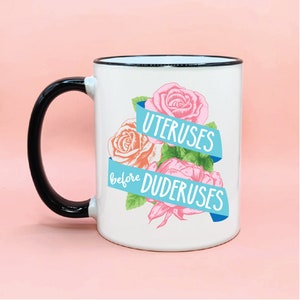 Leslie Knope Uteruses Before Duderuses Coffee Mug, Funny Parks and Rec Coffee Mug, Leslie Knope Fan, Parks and Rec Cups, Funny Leslie Knope