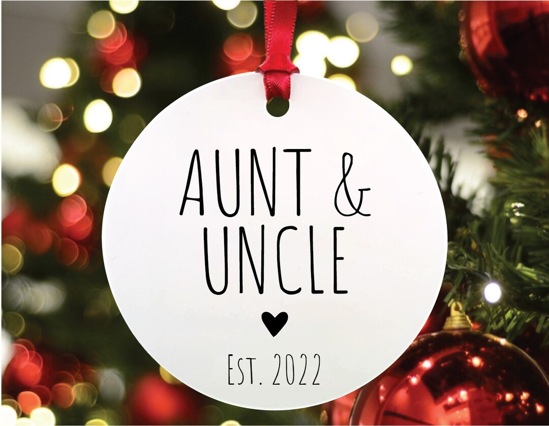 Aunt Uncle #1 Est Christmas Ornament, Customizable Aunt Uncle Gift ...