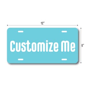 Custom Text License Plate, Custom License Plates, Design Your Own ...