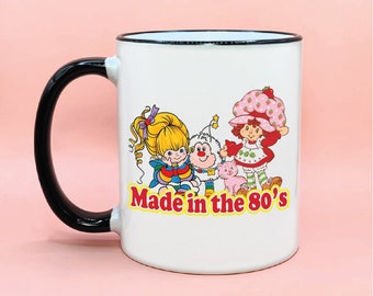 Cute Made in the 80's Coffee Mug, Retro 80's Inspired Coffee Mugs, Nostalgic 80's Coffee Cups, 80's Kid Gift Ideas, Born in Eighties Gifts
