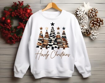 Howdy Country Christmas Sweatshirt, Cowgirl Shirt, Western Christmas Sweatshirt, Howdy Rodeo Christmas Sweatshirt, Womens Christmas Shirts