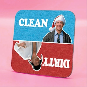 National Lampoon Christmas Vacation Inspired Dishwasher Magnet, Griswold Family Christmas Clean Dirty Clark Griswold Decoration Cousin Eddie