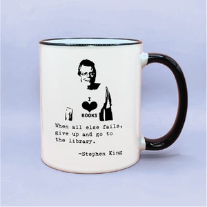 Stephen King Library Quote Coffee Mug, Stephen King Fan Gifts, The Shining Fan Gift, Stephen King Author Fan Gift Idea Stephen King Quote