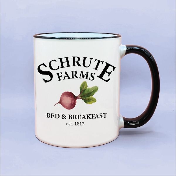 Schrute Farms Bed and Breakfast Coffee Mug, The Office TV Show Inspired Gift, The Office Fan Gift, Michael Scott Paper Company Coffee Cup