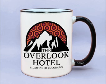 Taza de café The Shining del hotel Overlook, regalos para fans de Stephen King, idea de regalo para fans de The Shining, taza de café con diseño de alfombra del hotel Overlook, The Overlook