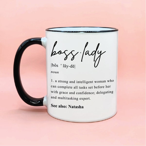 Personalized Boss Lady Definition Coffee Mug, Custom Boss Lady Gift, Boss Bitch, Boss Lady, Boss Day Gift Idea, Promotion Gifts, Boss Lady