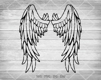 Angel Wings Svg, Angel Svg, Wings Svg, Wing shape,Angel Wings Clipart Angel Cricut Angel Silhouette, Instant Download