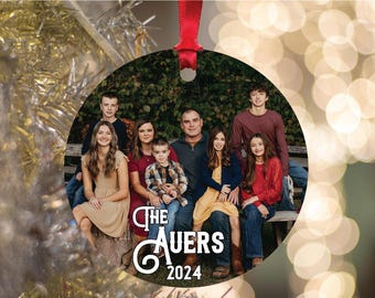 Custom Photo Ornament, Custom Family Photo Gifts, Personalized Family Photo Christmas Ornament, Family Vacation Keepsakes, Bulk Christmas