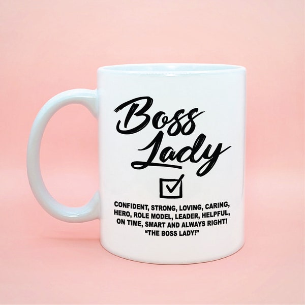 Boss Lady Checkmark Coffee Mug, Custom Boss Lady Gift, Boss Bitch, Boss Lady, Boss Day Gift Idea, Promotion Gift, Boss Lady, Boss Coffee Cup