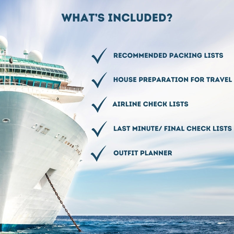 Cruise Checklists to Help Prepare, Plan, and Organize Your Cruise Vacation Etsy
