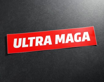Ultra MAGA Bumper Sticker, MAGA Vinyl Decal for Car Truck, Pro Trump Sticker, Republican Conservative Decal, Trump 2024 Patriot Sticker