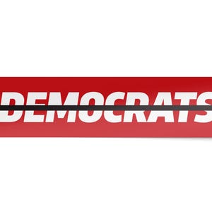 Anti Democrat Bumper Sticker, Funny Conservative Decal, Republican Vinyl Sticker for Car Truck, Anti Liberal Window Decal, Pro USA Patriot