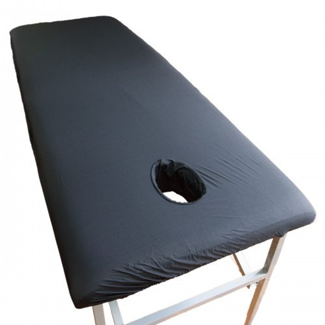 Black Waterproof Massage Table Sheet With Facehole Massage Etsy New