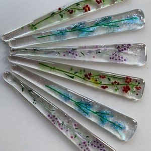Fused Glass Flower Plant Stakes