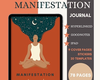Manifestation Journal | GoodNotes Digitaler Planer | Affirmation | Dankbarkeit| Manifest | Traumholz | IPad Planer | Aufkleber Set | Spirituell