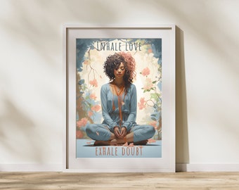 Inhale Exhale Poster | Trendy Wall Art  | DIGITAL DOWNLOAD | Art Prints | Home Decor | Art Prints | Yoga Poster | Motivational Print