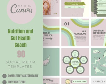 Nutrition Coach Instagram Template | Canva Templates | Health and Wellness | Gut Health and Women's Health | Health Coach Lead Magnet