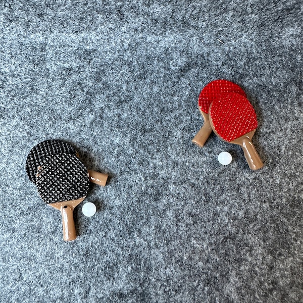 Tischtennis Schläger + Ball | Ping Pong Set | Wichtelzubehör | Puppenhaus Zubehör