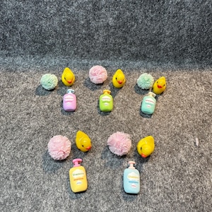 Badeset (Shampoo, Schwamm, Ente) für den Wichtel oder das Puppenhaus | Wichtelzubehör | Puppenhaus Zubehör