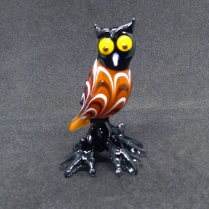 Murano Handmade Glass Owl Bird With Branch Home Ornaments
