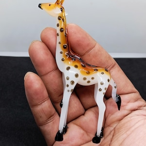 Murano Glass Giraffe Sculpture Handmade Giraffe Figurine Home Decor Giraffe Gift Giraffe Desktop Accessories