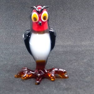 Murano Handmade Glass Owl Bird With Branch Home Ornaments