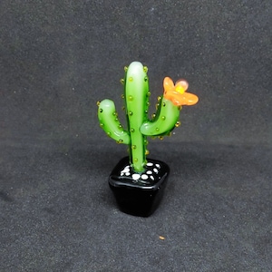 Murano Glass Cactus Handmade Glass Cactus Sculpture Cactus Figurine HomeDecor Cactus Garden Cactus Desktop Cactus Accessories