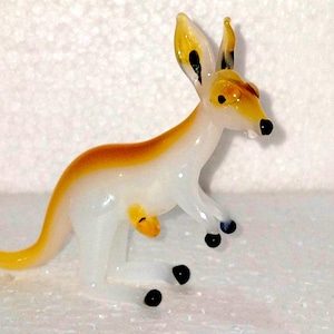 Murano Glass Kangaroo Handmade Kangaroo Home Decor Kangaroo Gift Kangaroo Figurine Kangaroo Sculpture