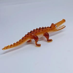 Murano Glass Crocodile Figurine Crocodile  Sculpture HandMade Crocodile Home Decor Crocodile Item Christmas Decor Crocodile Christmas Gift