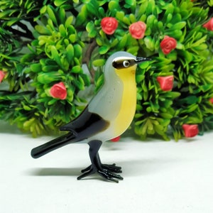 Murano Glass Bird Sculpture Handmade Glass Bird Figurine Desktop Accessories Home Decor Bird Gift
